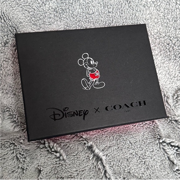 Coach Limited Edition Mickey Mouse Leather corner zip Wristlet in Box EUC - Picture 15 of 16